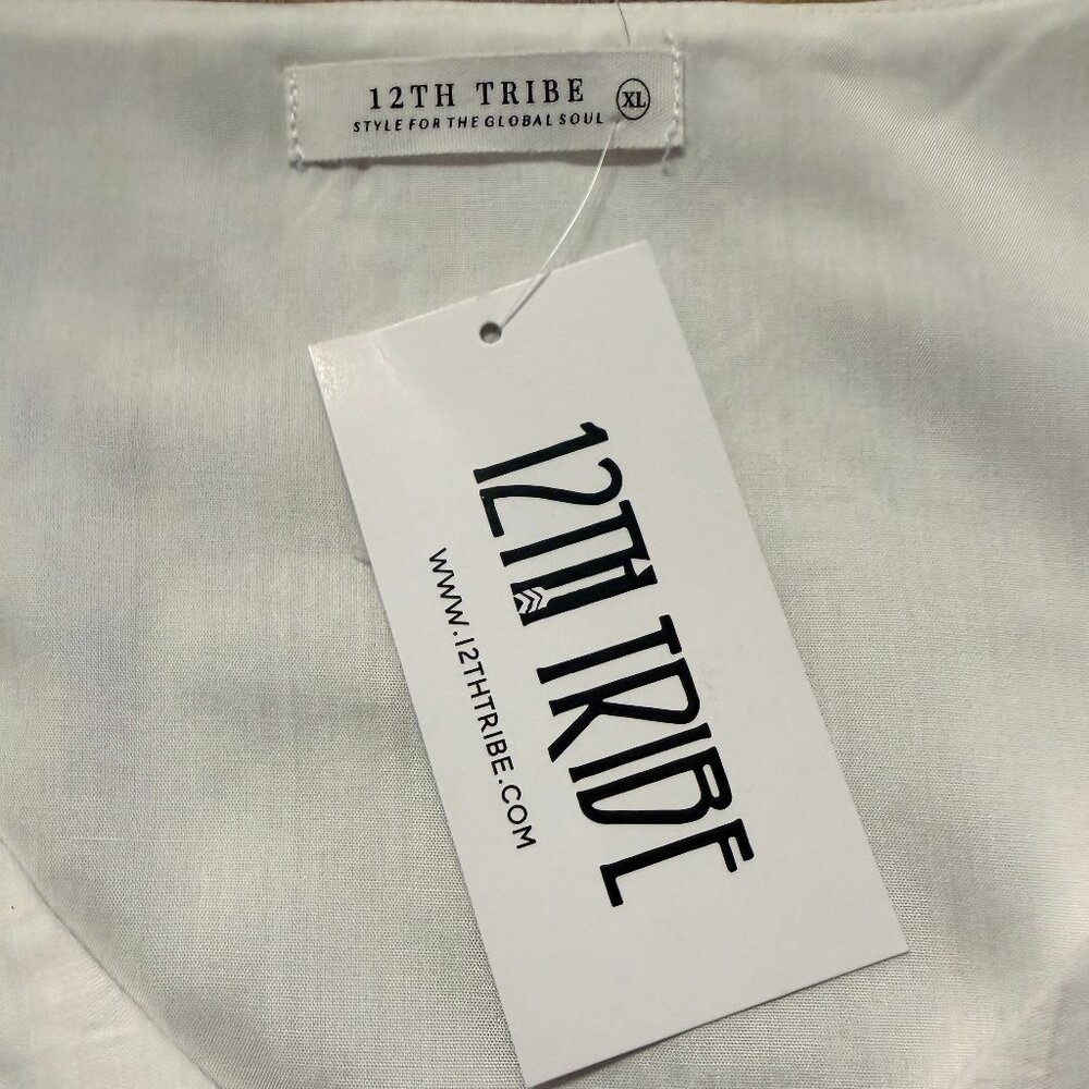 12th Tribe ~ Bound White Long Sleeve Micro Tunic Dress ~ NWT - Picture 9 of 9